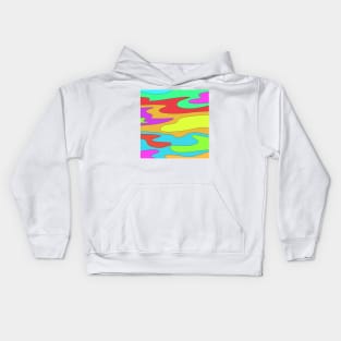 Rainbow clouds pattern Kids Hoodie